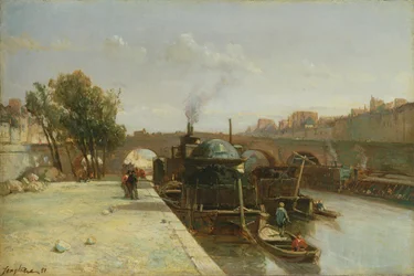Szajna Pont Marie-ban, Párizs, 1851